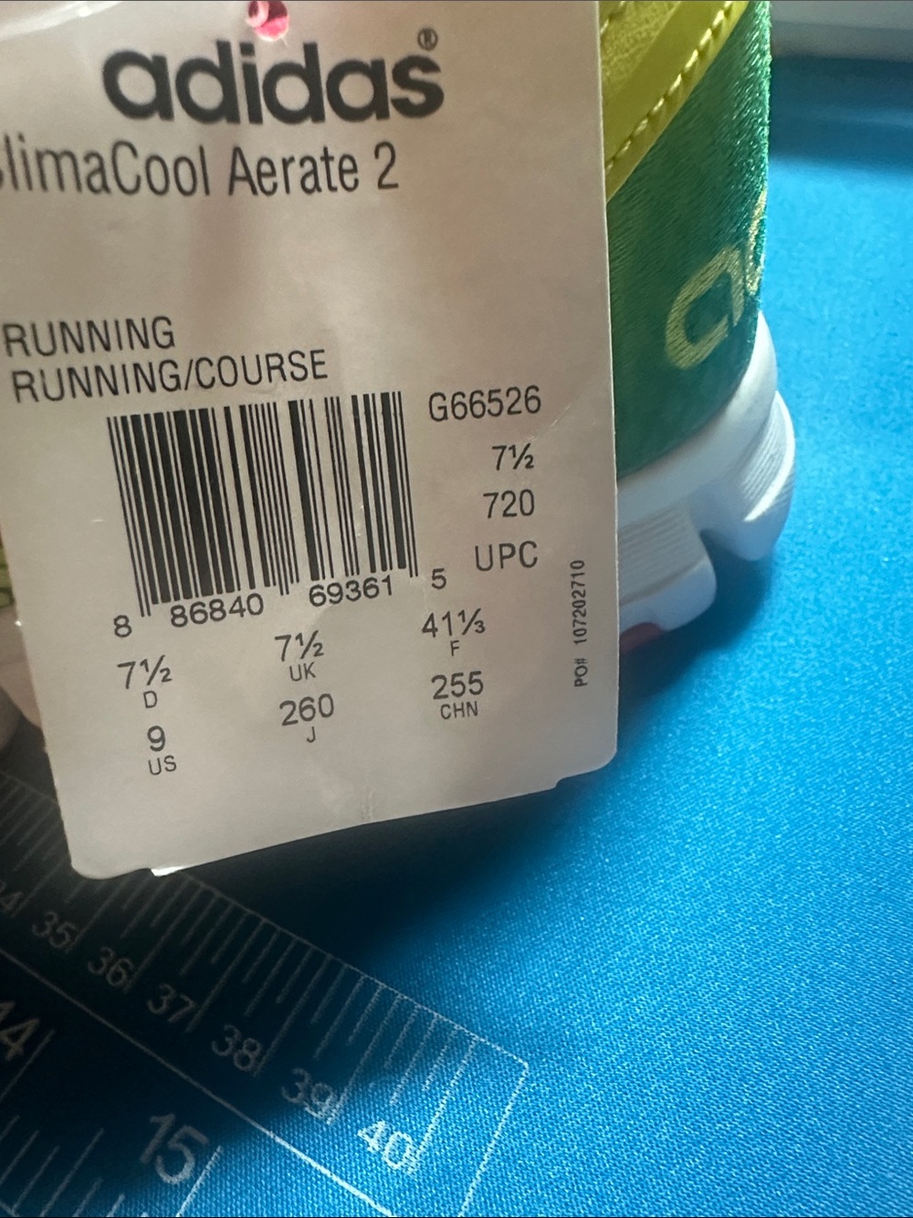 Adidas Clima Cool Aerate 2 Yellow Green Pink athletic Shoes - Picture 8 of 8